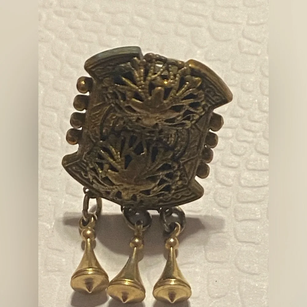 Antique Clip on Dangling Earrings #7029